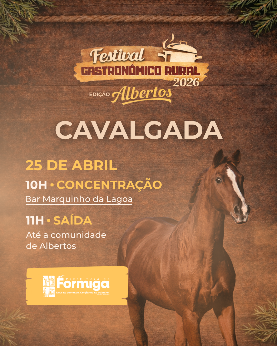 Cavalgada de abertura do Festival Gastronômico Rural – Edição Albertos