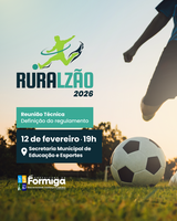 Chamado aos times rurais de Formiga!