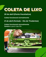 Coleta de Lixo - Feriado de Tiradentes