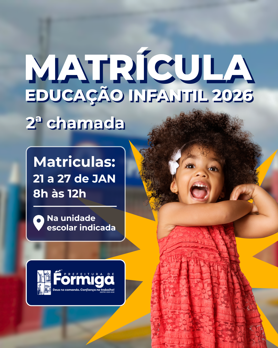 Convocação para Matrícula – Educação Infantil 2026 (2ª chamada)