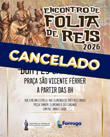 O Encontro de Folia de Reis, previsto para 25/01, foi cancelado devido às chuvas.