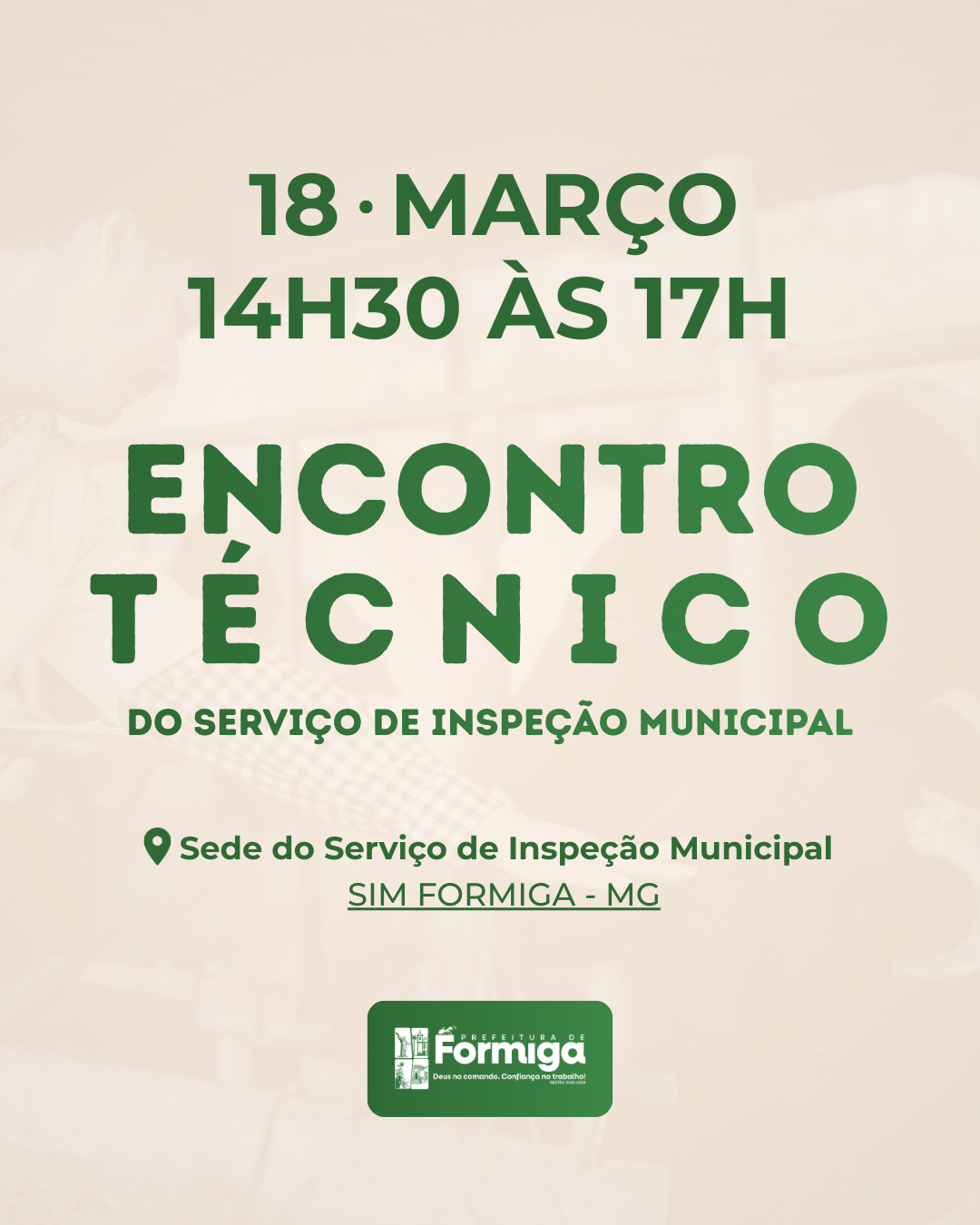 Encontro Técnico do Serviço de Inspeção Municipal – SIM Formiga-MG