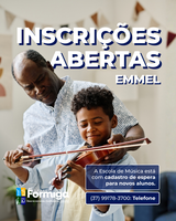 A Prefeitura de Formiga, por meio da Escola de Música (EMMEL), informa que estão abertas as inscrições para o cadastro de espera de novos alunos.