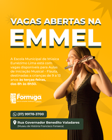 Escola Municipal de Música Eunézimo Lima (EMMEL) abre vagas para Iniciação Musical com Flauta