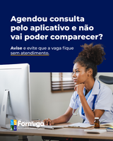 Prefeitura de Formiga registra 120 faltas em consultas agendadas pelo aplicativo de agendamento online entre os dias 1º e 22 de janeiro e adota medidas para otimizar o uso do sistema de agendamento.