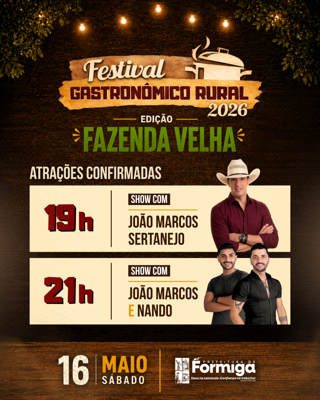 Festival Gastronômico Rural – Edição Fazenda Velha 2026 | Atrações Confirmadas!