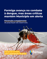 O LIRAa de janeiro aponta redução da infestação do Aedes aegypti em Formiga, mas mantém o município em situação de risco.