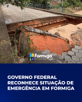 Governo Federal reconhece Situação de Emergência em Formiga