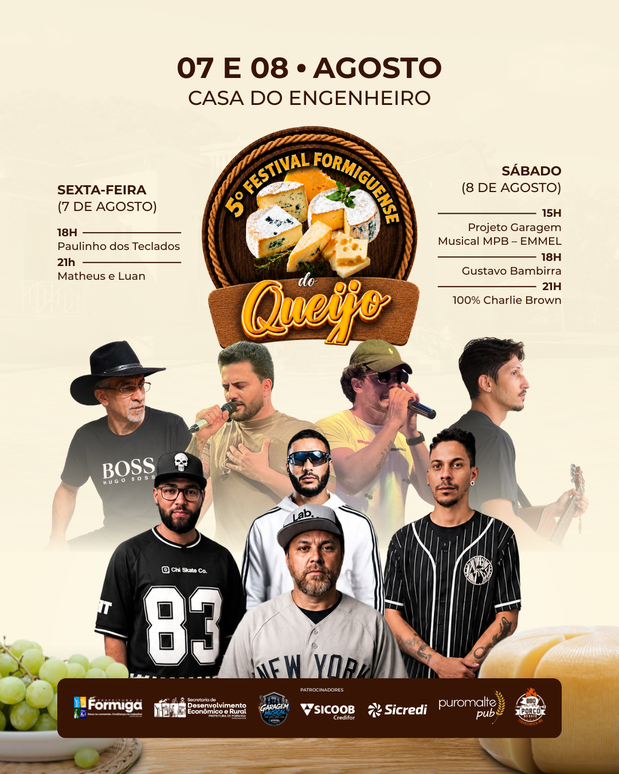 5º Festival Formiguense do Queijo: confira a programação e venha celebrar a tradição mineira