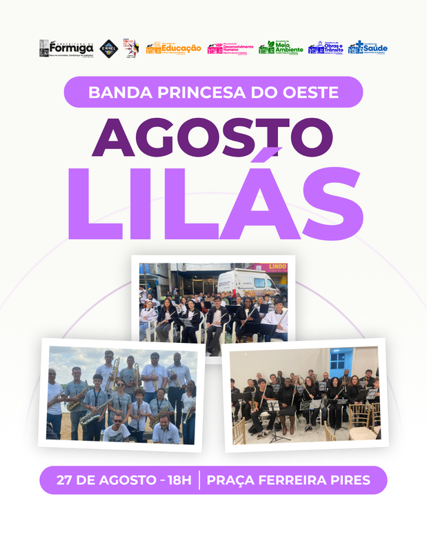 Prefeitura de Formiga promove programação especial do Agosto Lilás na Praça Ferreira Pires