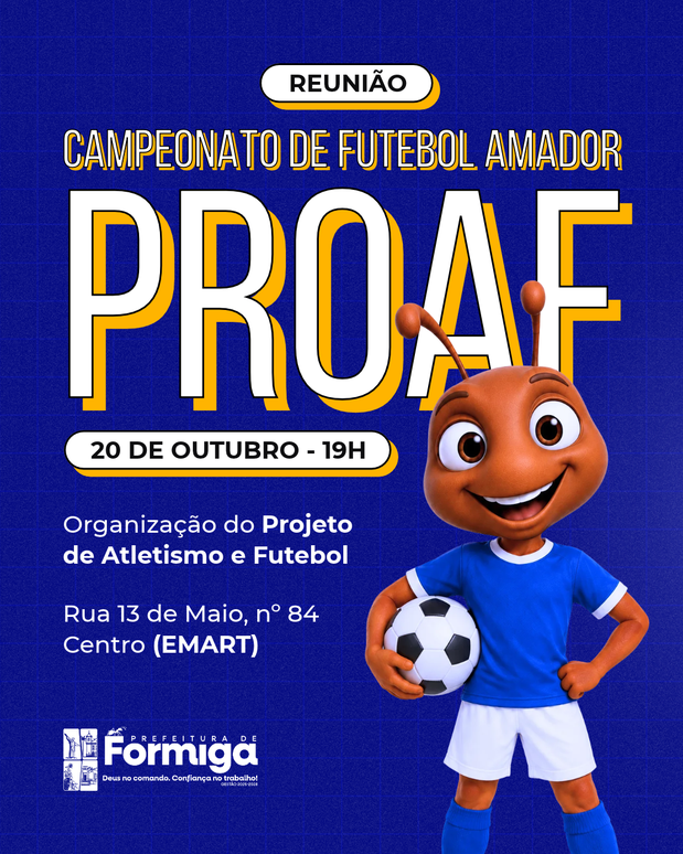 Prefeitura convida times e associações para reunião sobre o Campeonato de Futebol Amador PROAF