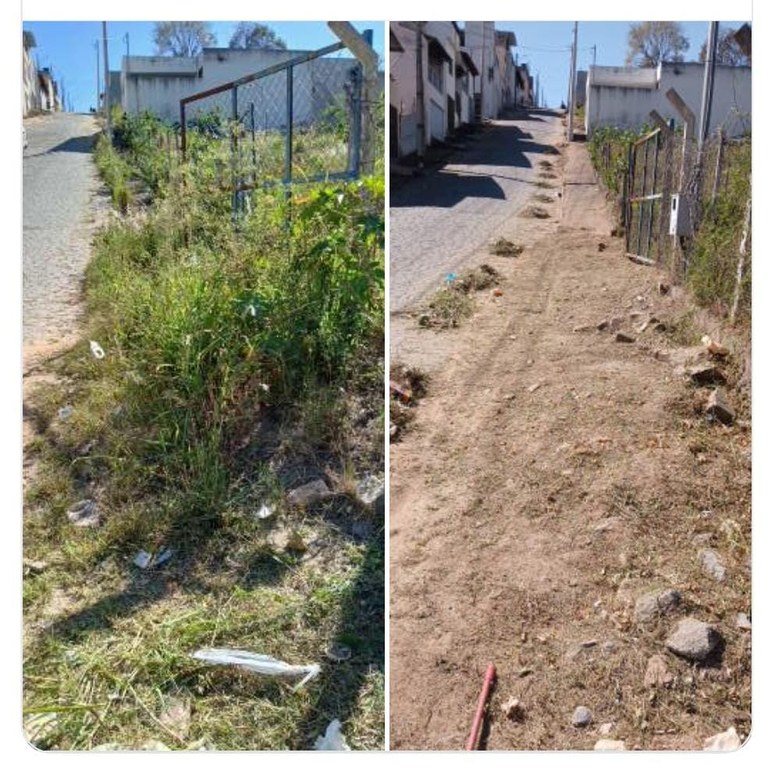 Prefeitura realiza serviços de limpeza urbana no bairro São Sebastião