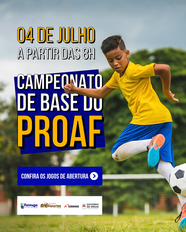 Prefeitura de Formiga inicia Campeonato de Base do PROAF 2026 neste sábado (4)