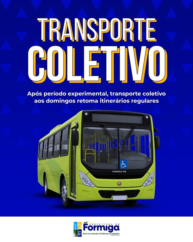 Prefeitura de Formiga retoma itinerários regulares do transporte coletivo aos domingos