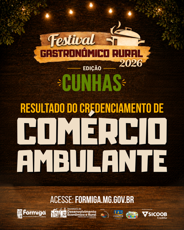 Prefeitura divulga resultado do credenciamento para o Festival Gastronômico Rural de Cunhas