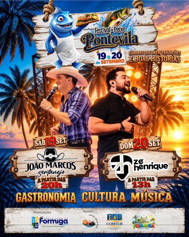 Festival do Peixe – Pontevila está chegando: confira a programação dos dias 19 e 20 de setembro