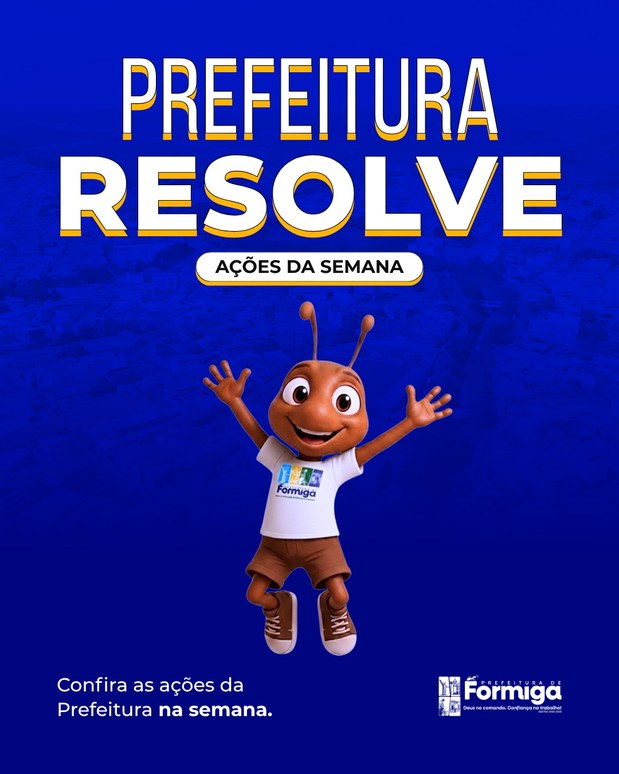 Prefeitura Resolve: confira as ações realizadas em Formiga nesta semana