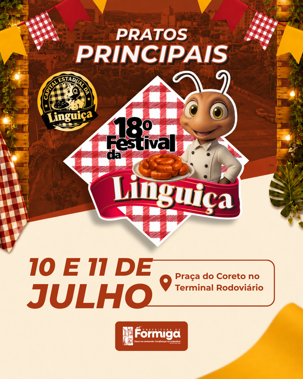 18º Festival da Linguiça de Formiga reúne sabor, história e solidariedade
