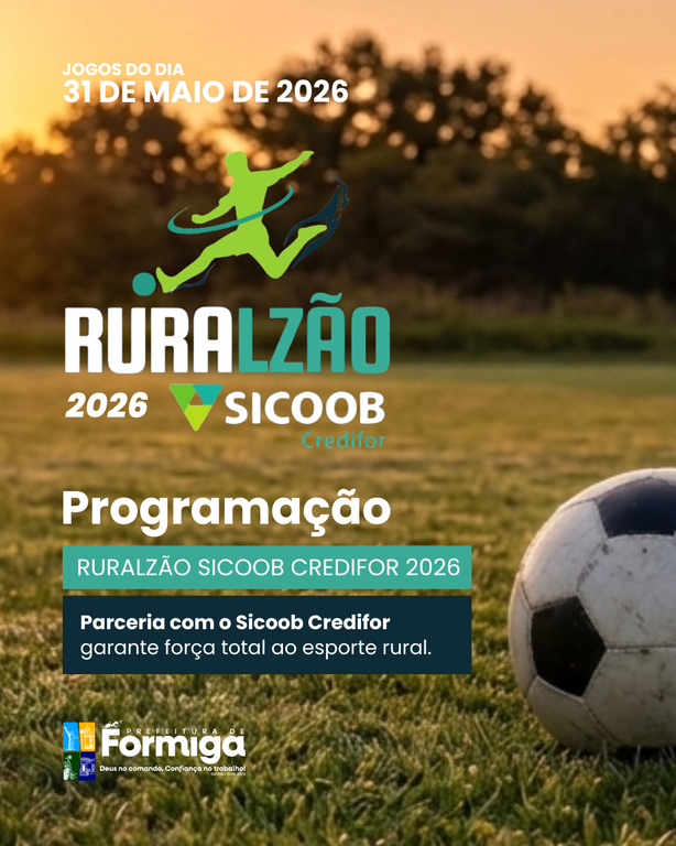 Ruralzão Sicoob Credifor 2026 - Jogos 31/05