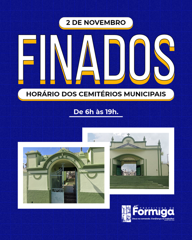 Prefeitura divulga horário de funcionamento dos Cemitérios Municipais no Dia de Finados
