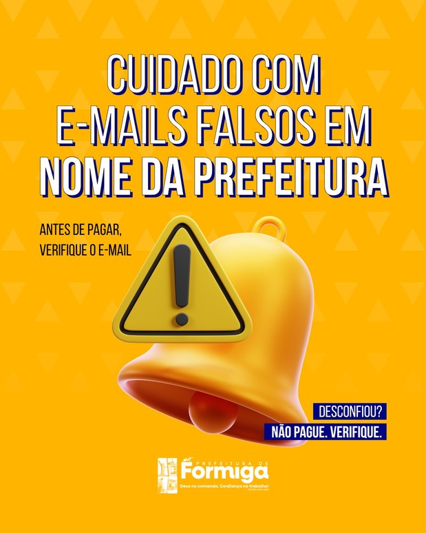 ATENÇÃO: TENTATIVA DE GOLPE UTILIZANDO O NOME DA PREFEITURA