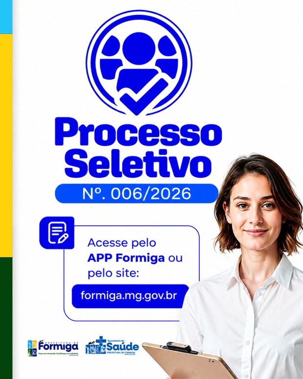Prefeitura abre inscrições para o Processo Seletivo Simplificado nº 006/2026 da Secretaria Municipal de Saúde