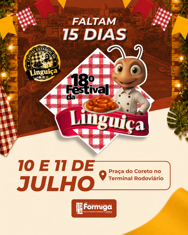 18º Festival da Linguiça! Faltam apenas 15 dias!