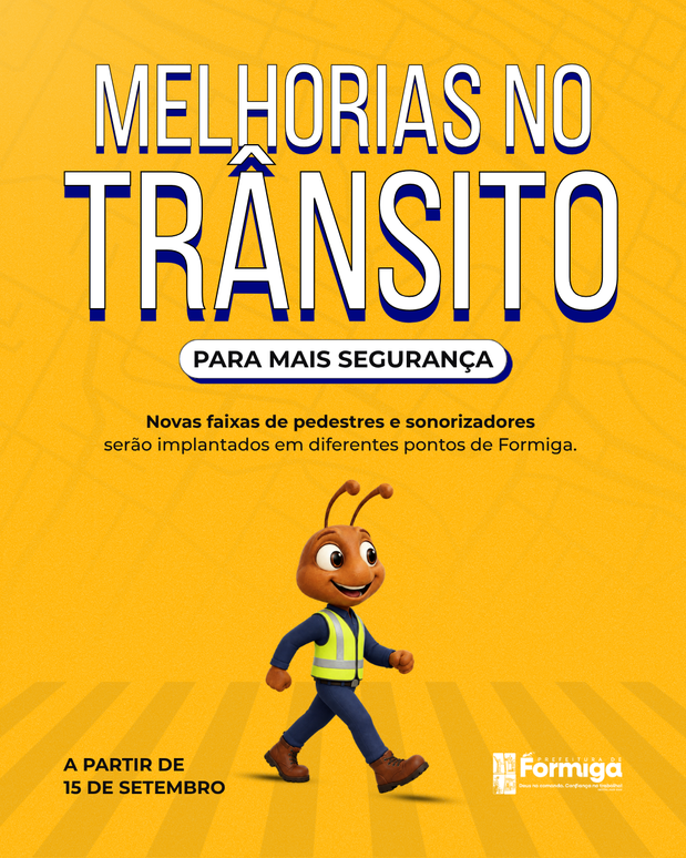 Prefeitura de Formiga realiza novas ações para melhorar o trânsito e a segurança nas vias