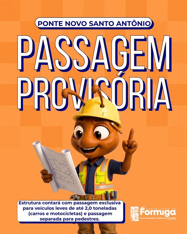 Passagem provisória na Ponte do Novo Santo Antônio será iniciada na próxima semana