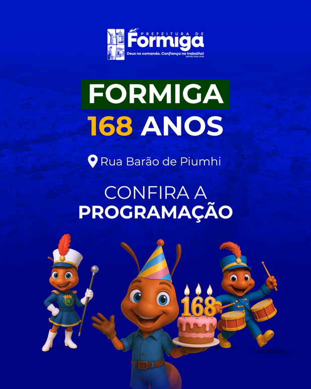 Prefeitura de Formiga divulga programação do Desfile Cívico em comemoração aos 168 anos do Município
