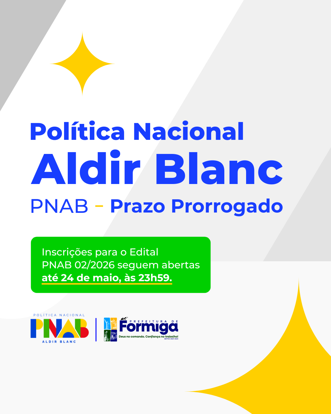 Política Nacional Aldir Blanc (PNAB): inscrições prorrogadas até 24 de maio