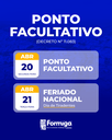 Ponto facultativo - Dia de Tiradentes
