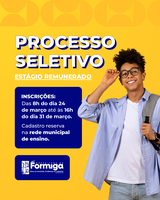 Prefeitura de Formiga abre processo seletivo para Estágio Remunerado