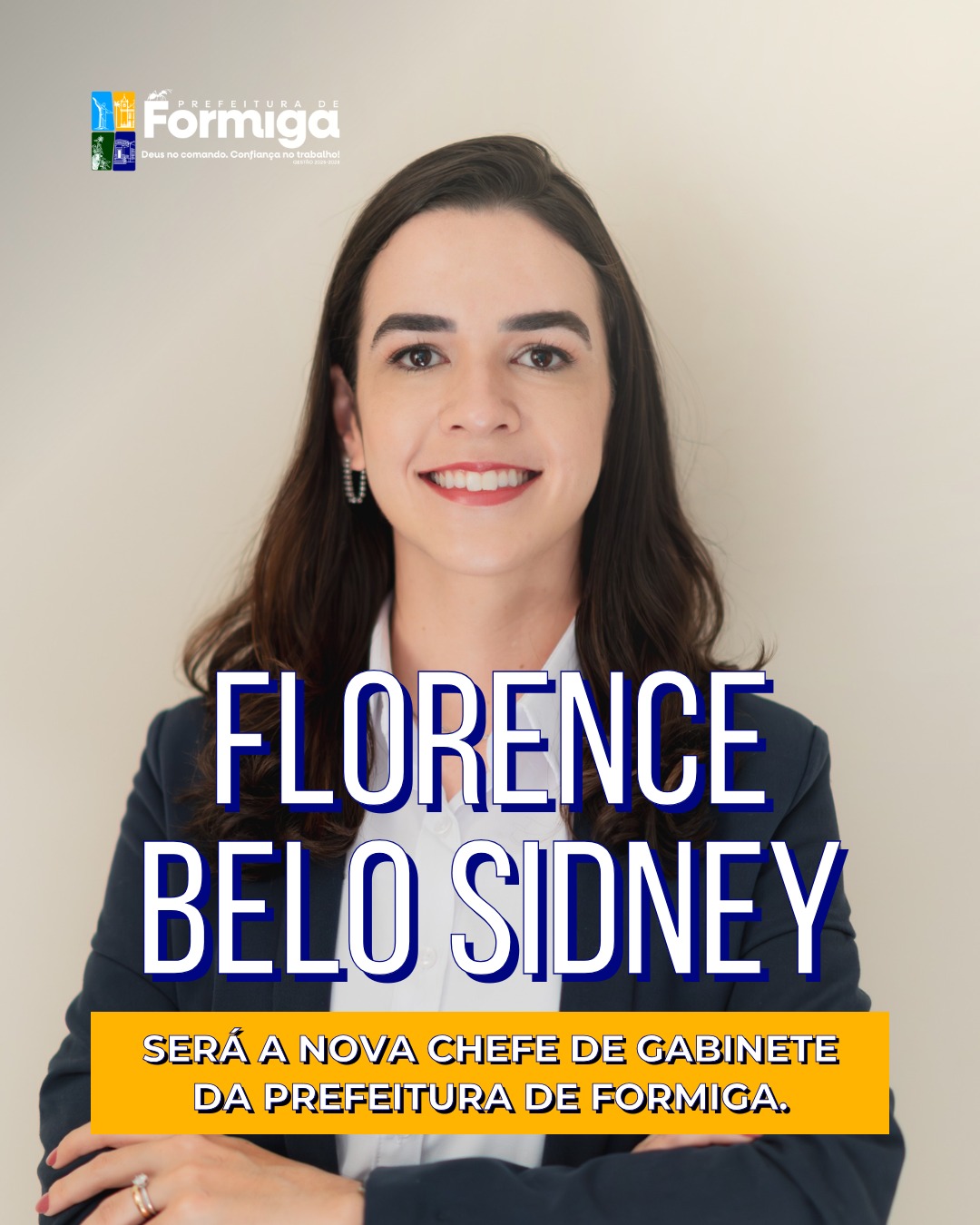 Prefeitura de Formiga anuncia nova Chefe de Gabinete