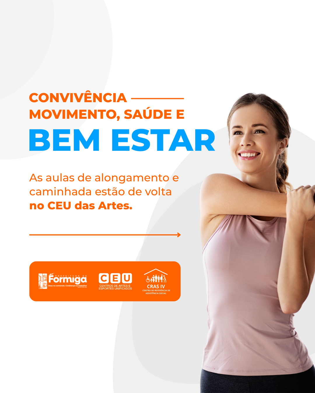 Retorno das Aulas de Alongamento e Caminhada no CEU das Artes